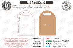 Valentine Flower Holder Card Laser Cut | Bouquet Holder SVG Product Image 3