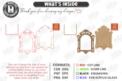 Fridge Magnet Frame Laser Cut Bundle | Magnetic Photo Frame Product Image 22