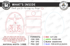 Easter Candle Holder Laser Cut Bundle | He Is Risen Sign SVG Product Image 13