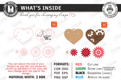 Mechanical Heart Keychain Laser Cut | Moving Gear Heart SVG Product Image 2