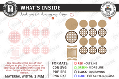 Wooden Coasters Laser Cut Kit | Layered Coasters with Holder Product Image 3