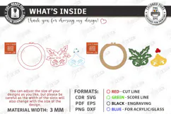 3D Christmas Napkin Ring Laser Cut | Festive Table Decor Product Image 3