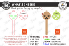 Halloween Keychain Laser Cut | Spooky Doll Head Charm | CNC Product Image 3