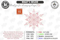 3D Layered Wooden Snowflake Laser Cut | Christmas Ornament Product Image 3