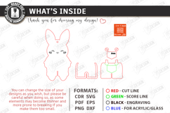 3D Easter Gift Tag Laser Cut | Basket Tag | Money Holder SVG Product Image 3