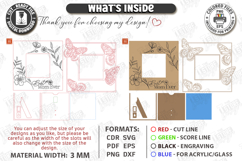 Mother's Day Photo Frames Laser Cut | Floral Picture Frames Product Image 3