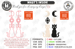 Halloween Earrings Laser Cut | Spooky Dangle Earrings | Cats Product Image 3