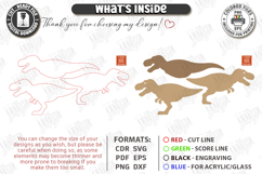 Dinosaur Desk Decor Laser Cut | Dinosaur Model Laser | CNC Product Image 3