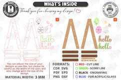 Mini Decorative Ladder Shelf Laser Cut Bundle | Tiered Tray Product Image 3