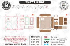 Keyholder Welcome Miniature Laser Cut | Wall Key Hanger SVG Product Image 3