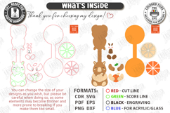Leather Bag Charm Laser Cut | Capybara Keychain | Orange SVG Product Image 3