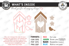 Spring Birdhouse Wall Decor Laser Cut | Home Decor Product Image 3