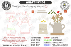 3d layered Flower - Wooden Spring Flowers Decor Laser Cut Product Image 2