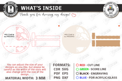 3D Floral Wedding Welcome Sign Laser Cut | Wedding Decor SVG Product Image 3