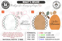 Fall Pumpkin Wooden Décor Laser Cut | Autumn Decor | Fall Product Image 3