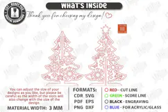 3D Christmas Tree Laser Cut | Tabletop Christmas Decor Laser Product Image 3