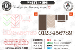 Modern House Number Sign Laser Cut | Wall Address Plaque SVG Product Image 3