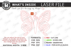 3D Butterfly Laser Cut | Hanging Ornament | Home Decor | CNC Product Image 3