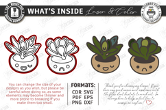 Succulent Stud Earrings with Display Card Laser Cut | CNC Product Image 2