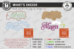 Mother's Day Keychain Laser Cut | Granny Keyring |Floral SVG Product Image 3