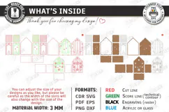 3D Christmas Gingerbread House Laser Cut | Christmas House Product Image 2