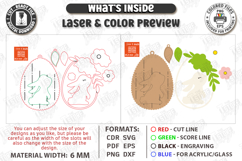 Easter Bunny Egg Ornaments Laser Cut Bundle | Hanging Decor Product Image 7