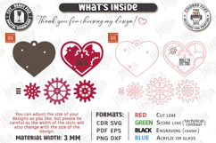 Mechanical Heart Keychain Laser Cut | Moving Gear Heart SVG Product Image 3