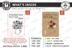 Mother's Day Wooden Card Laser Cut | Layered Card SVG | CNC Product Image 3