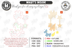 Leather Bag Charm Laser Cut | Unicorn and Star Keychain |CNC Product Image 3