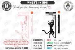 Halloween Door Corner Decor Laser Cut | Door Sign | Cat SVG Product Image 3