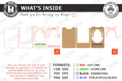 Mother's Day Mini Photo Frame Laser Cut | Floral Magnet SVG Product Image 3