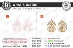 3D Easter Egg Ornament Laser Cut | Layered Easter Decor SVG Product Image 3