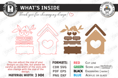 Spring Birdhouse Wall Decor Laser Cut | Home Decor Product Image 3