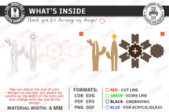 3D Wooden Cactus Laser Cut Bundle | Succulent Desk Decor SVG Product Image 7