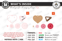 Mechanical Heart Keychains Laser Cut Bundle. Moving Gear SVG Product Image 2