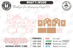 Valentine's Day Candle House Laser Cut | Candle Holder SVG Product Image 3