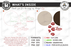 Valentine's Day Round Door Sign Laser Cut | Romantic Design Product Image 2