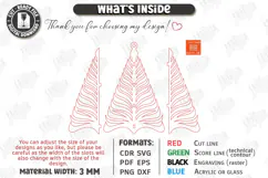 Wooden 3D Christmas Ornament Laser Cut | 3D Hanging Decor Product Image 3
