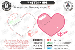 Valentine Flower Holder Card Laser Cut | Bouquet Holder SVG Product Image 3