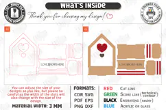 Valentine's Day Planter Holder Laser Cut | Flower Box SVG Product Image 3
