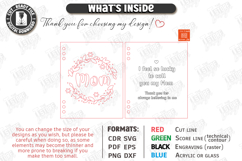 Mother's Day Greeting Card Laser Cut | 3D Floral Card Laser Product Image 3