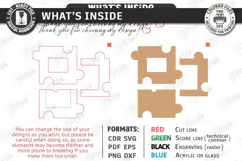 Family Puzzle Photo Frame Laser Cut | Modern Picture Frame Product Image 3