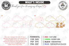 Personalized LED Cloud Night Light - Layered Baby Name SVG Product Image 2