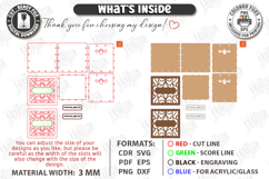 Mini Wooden Gift Box Laser Cut | Wedding Favor Box | Pattern Product Image 2