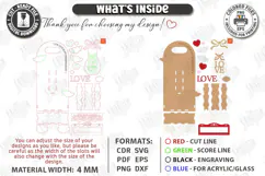 Valentine’s Day Flower Box Laser Cut | Wooden Flower Basket Product Image 3