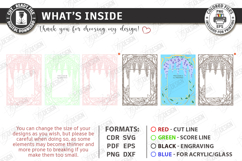 Stained Glass Wedding Welcome Sign Laser Cut | Floral Design Product Image 3