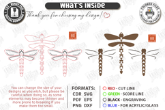 Flexible Animal Keychain Laser Cut | Bag Charm | Dragonfly Product Image 3
