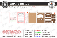 3D Layered Retro Book Tracker Laser Cut | Reading Goal SVG Product Image 3