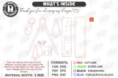 3D Minimalist Wooden and White Christmas Décor Laser Cut Product Image 3