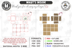 Galantines Day Photo Memory Box Laser Cut | Keepsake Box SVG Product Image 3